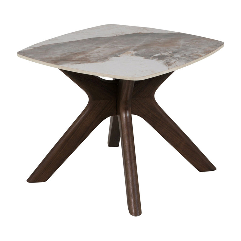 Marcello Sintered Stone Lamp Table - Walnut