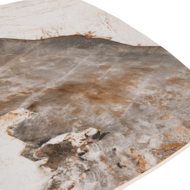 Marcello Sintered Stone Lamp Table - Walnut – close-up of the sintered stone top