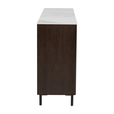 Marcello Sintered Stone Sideboard - Walnut – side view