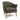 Maren Flax Effect Armchair - Green – angled view