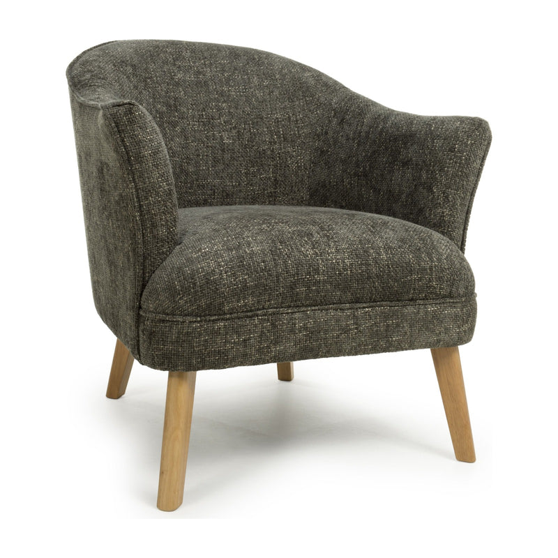 Maren Flax Effect Armchair - Green