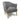 Maren Flax Effect Armchair - Grey – angled view