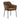 Milo Chenille Effect Dining Armchair - Brown – studio view 1