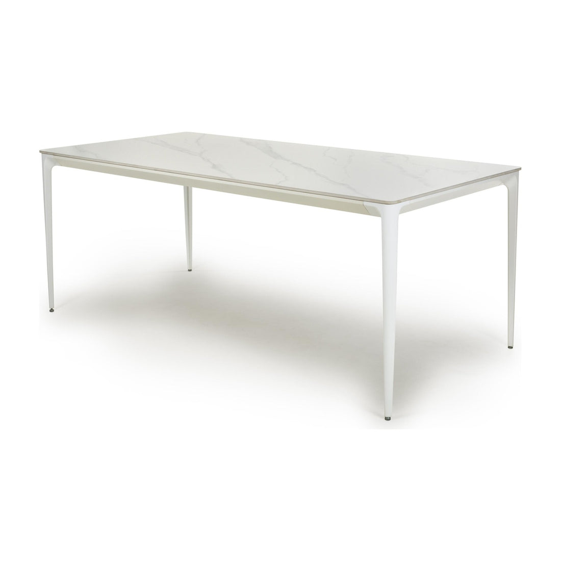 Monroe 1.6m White Dining Table – studio view 1