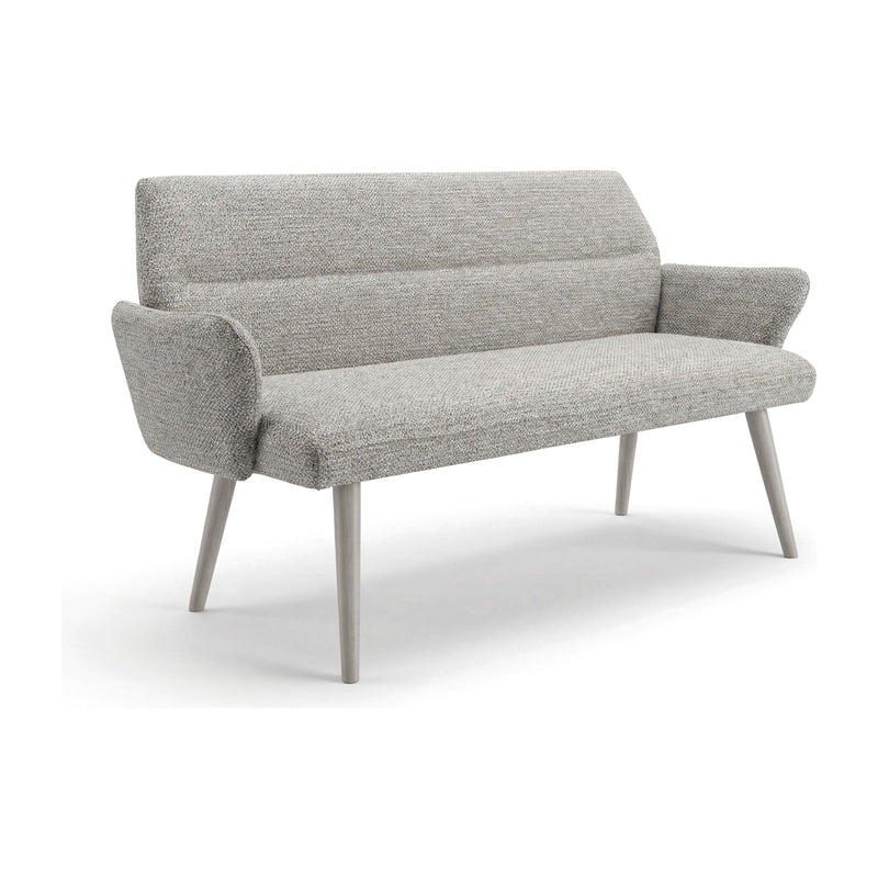 Monza Fabric Dining Bench - Grey