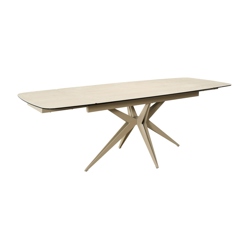 Nerano 2.4m Extending Natural Travertine Effect Dining Table