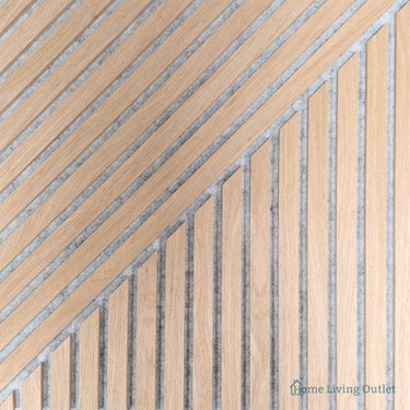 Neutral Collection - Acoustic Wall Panels - Oak on Grey Felt - Square/Mix - 60cm x 60cm (6 Pack) – image 2