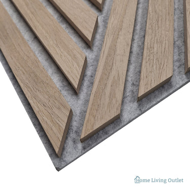 Neutral Collection - Acoustic Wall Panels - Oak on Grey Felt - Square/Mix - 60cm x 60cm (6 Pack) – image 3