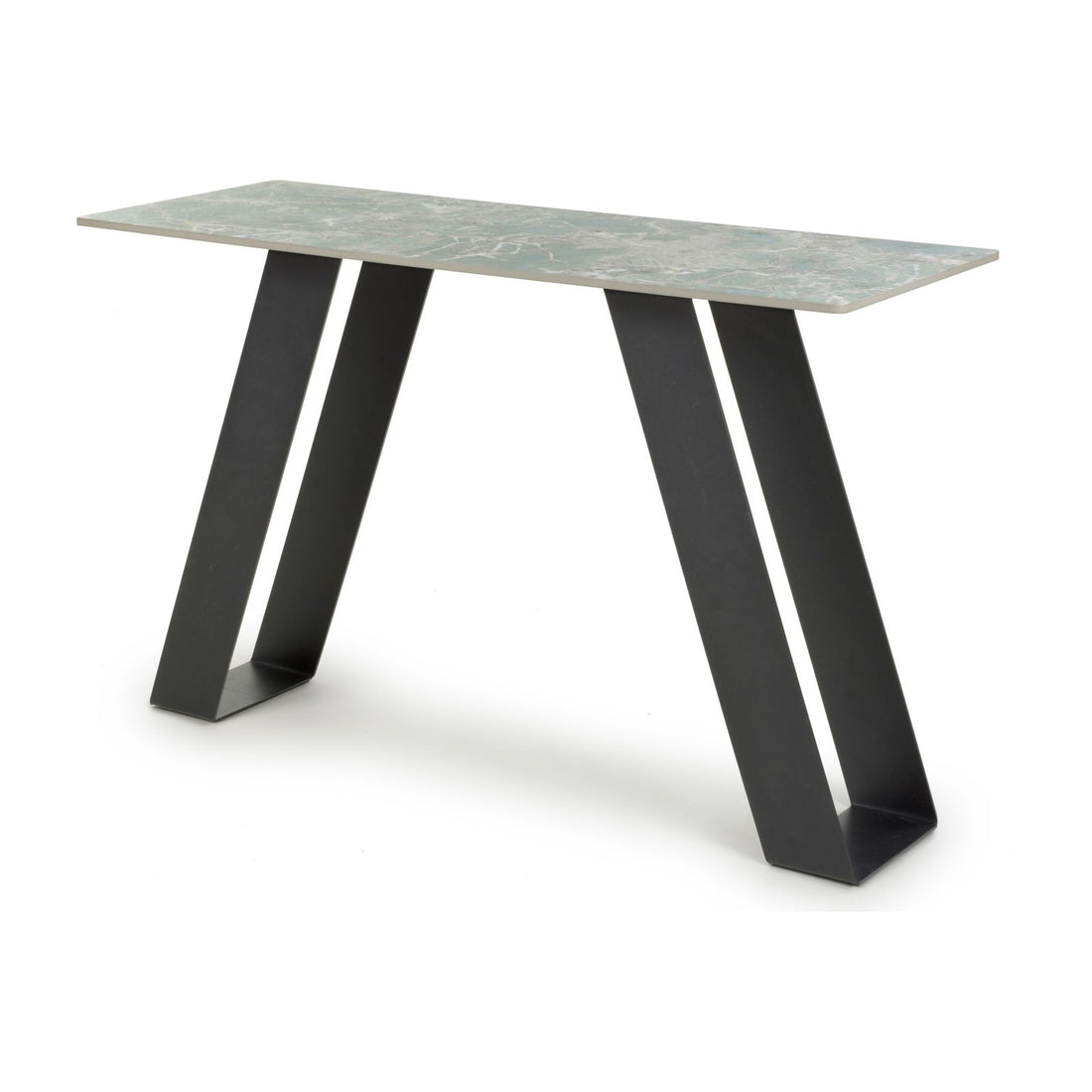 Oriel Green Console Table – studio view 1