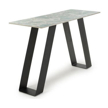 Oriel Green Console Table – studio view 2