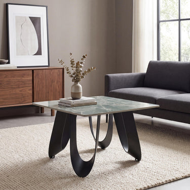 Oriel Green End Table – styled in a room setting