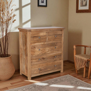 Orwell Mango Wood 2 Over 3 Chest of Drawers - view 4