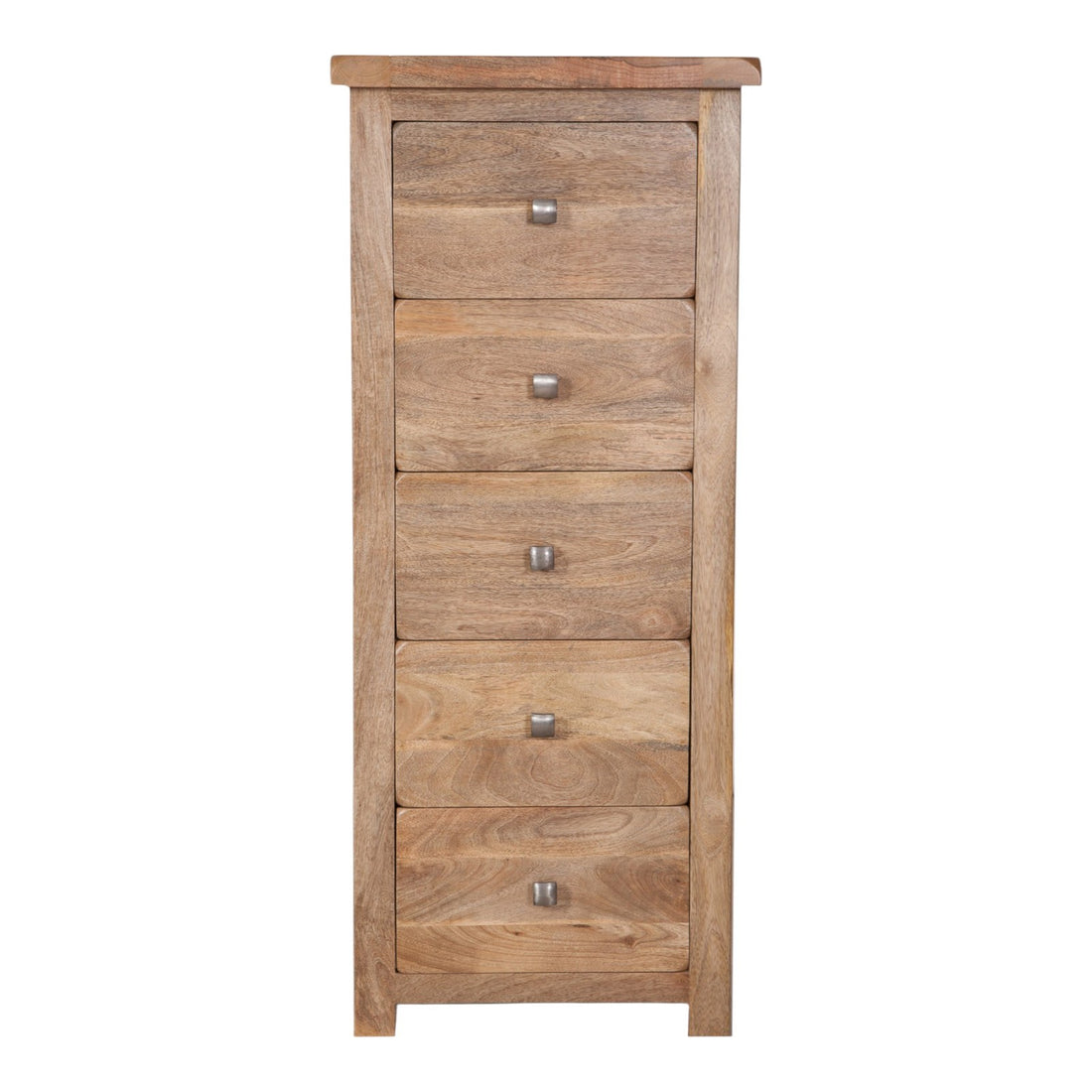 Orwell Mango Wood 5 Drawer Tall Chest of Drawers