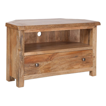 Orwell Mango Wood Corner TV Unit - view 2