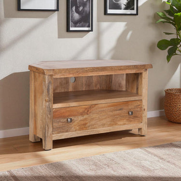 Orwell Mango Wood Corner TV Unit - view 4