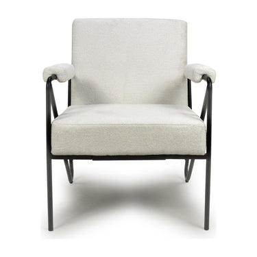 Otis Fabric Armchair - Natural – front view