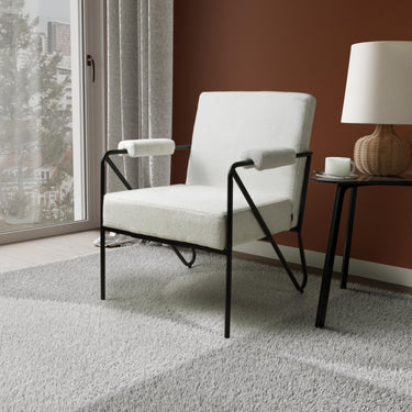 Otis Fabric Armchair - Natural – styled in a living room