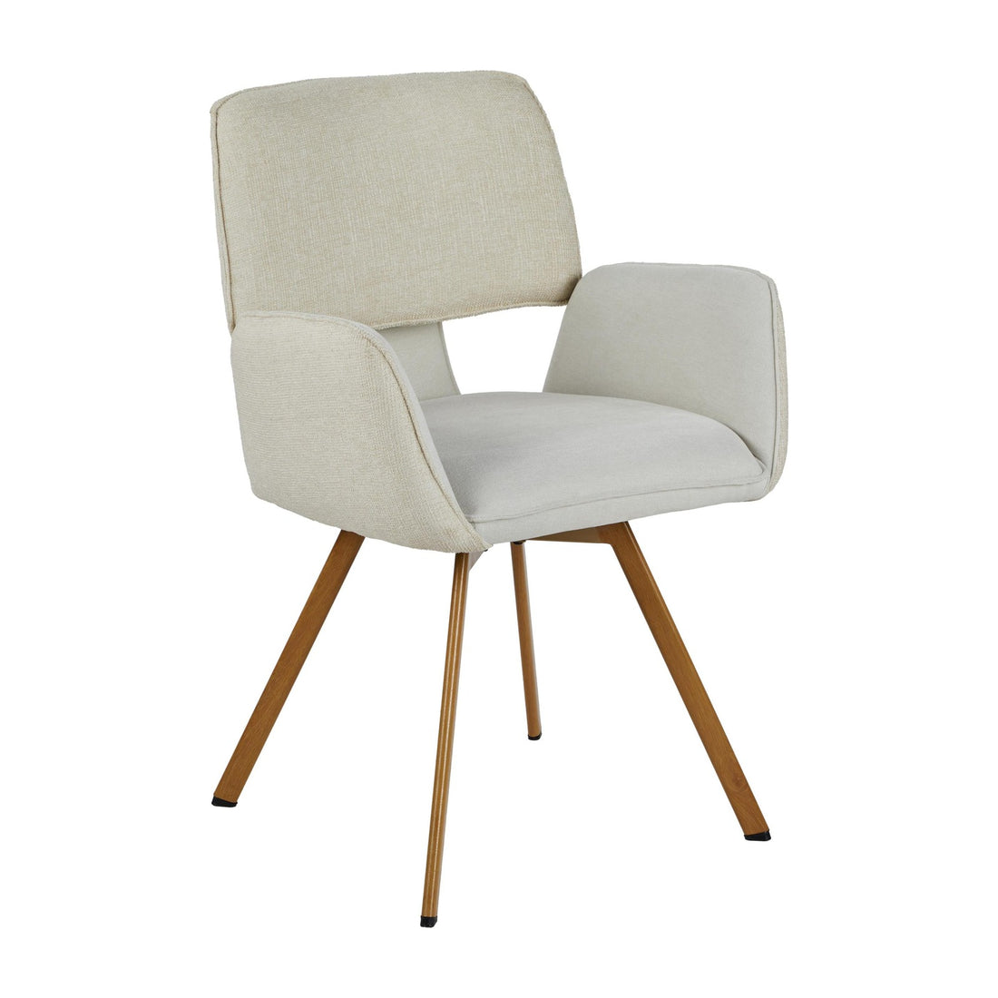 Paloma Fabric Carver Dining Chair - Natural – studio view 1