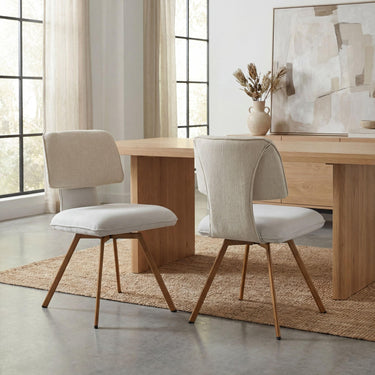 Paloma Fabric Dining Chair - Natural – styled in a dining room