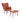 Pascal Boucle Armchair & Footstool - Copper – angled view