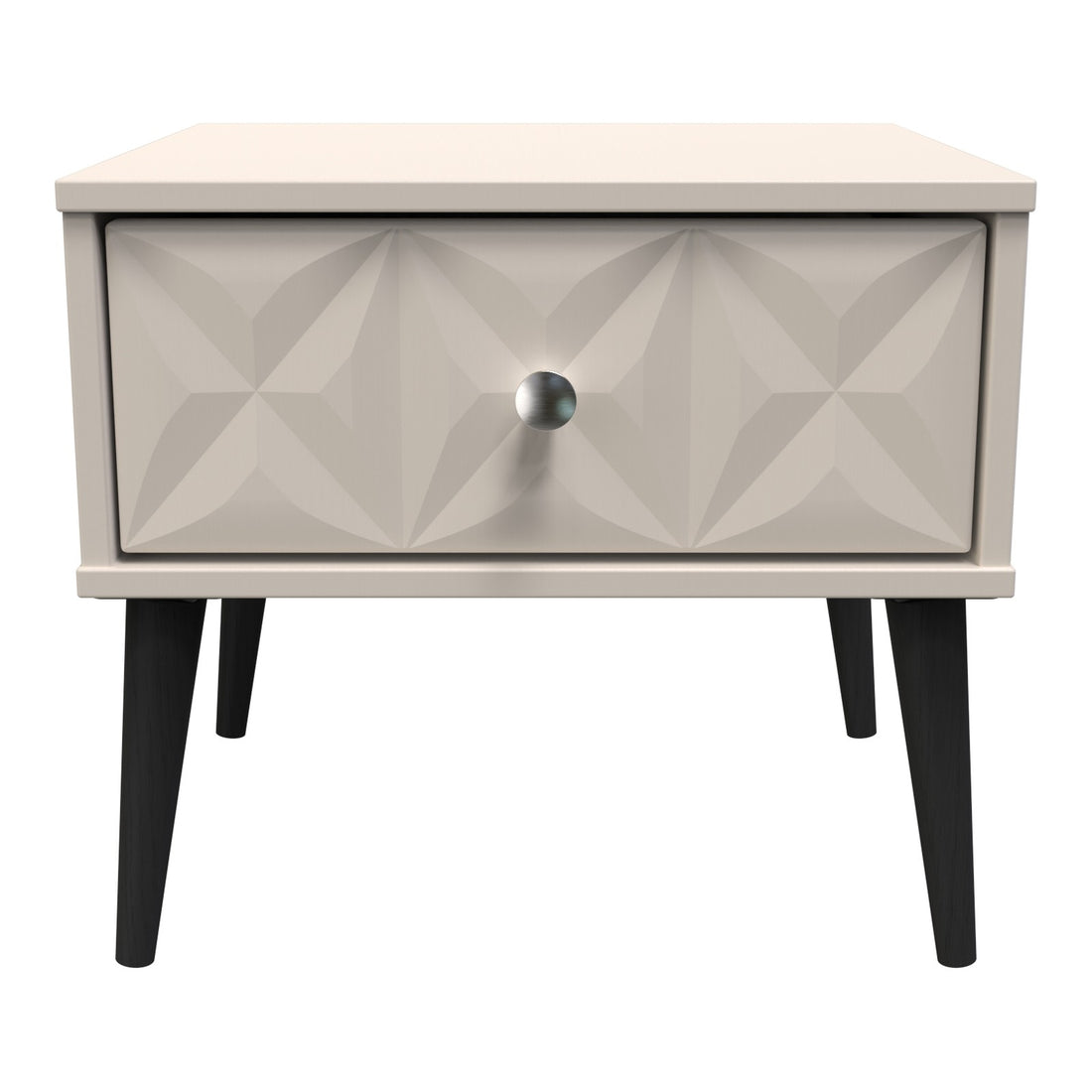 Pixel 1 Drawer Bedside Cabinet in Kashmir Matt, front view