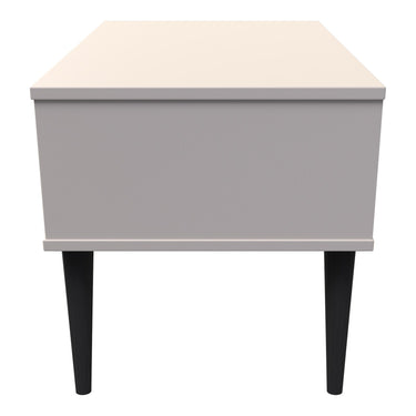 Pixel 1 Drawer Wide Bedside Cabinet in Kashmir Matt, side view