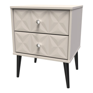 Pixel 2 Drawer Bedside Cabinet in Kashmir Matt, angled view