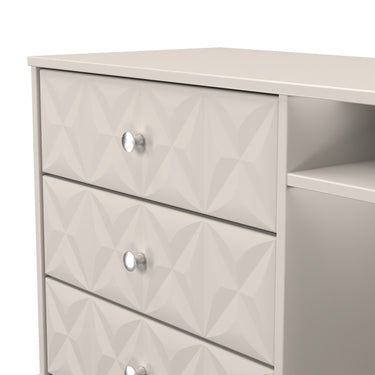 Pixel 3 Drawer Sideboard in Kashmir Matt, close-up of the patterned drawer fronts