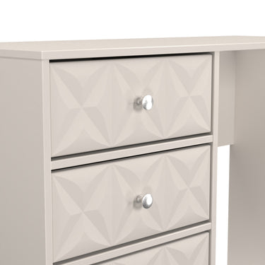 Pixel 4 Drawer Desk in Kashmir Matt, close-up of the patterned drawer fronts