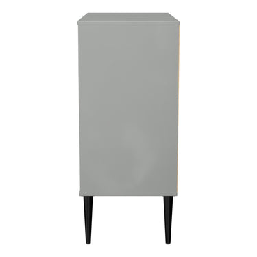 Pixel 4 Drawer Wide Chest of Drawers in Dusk Grey, side view
