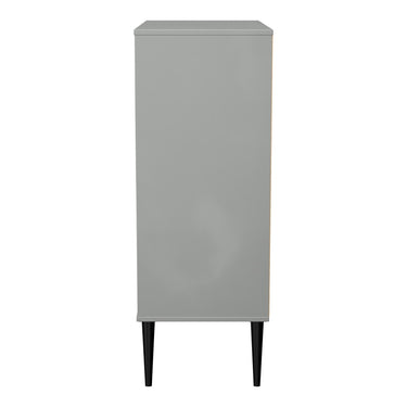 Pixel 5 Drawer Wide Chest of Drawers in Dusk Grey, side view