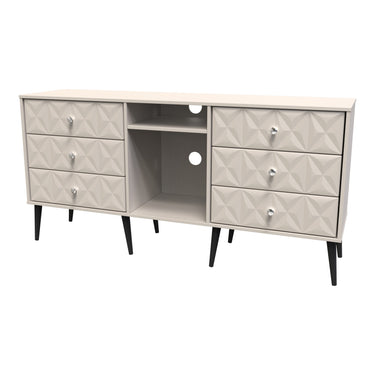 Pixel 6 Drawer Wide Sideboard in Kashmir Matt, angled view