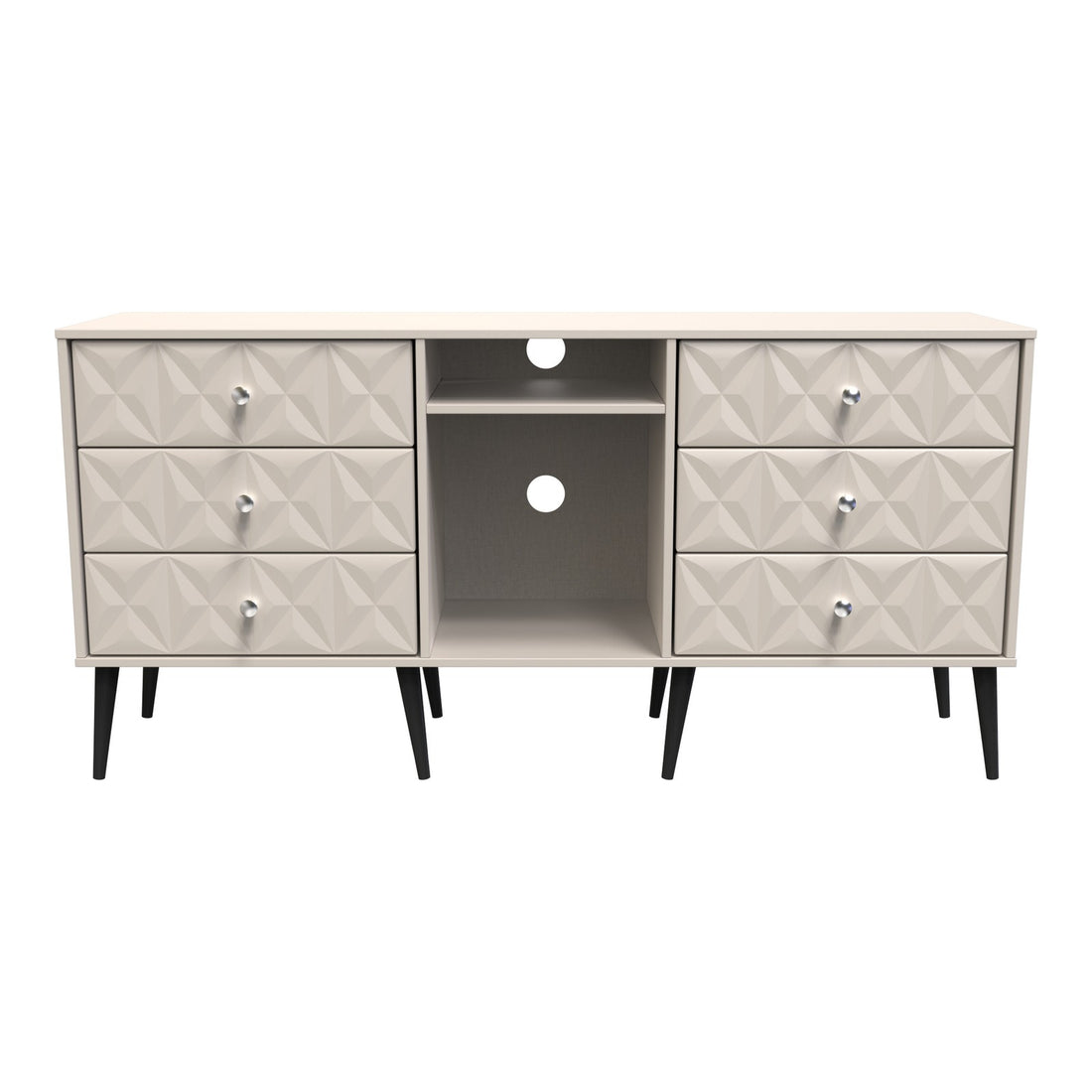 Pixel 6 Drawer Wide Sideboard in Kashmir Matt, front view