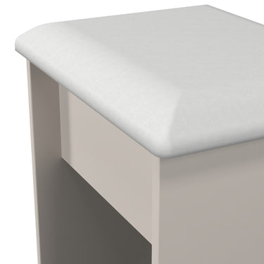 Pixel Dressing Stool in Kashmir Matt, close-up of the padded seat