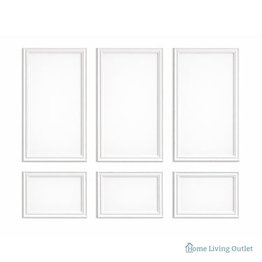 Pre - Cut Wall Moulding Kit - White Primed (Set of 6Pack) – image 2
