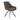Renzo Fabric Swivel Dining Chair - Brown – studio view 1