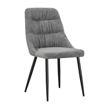 Rhett Chenille Effect Dining Chair - Grey – studio view 2