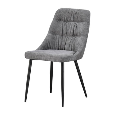 Rhett Chenille Effect Dining Chair - Grey – studio view 3