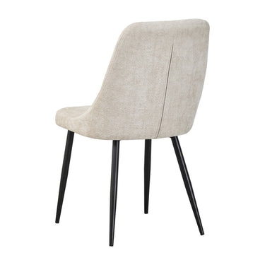 Rhett Chenille Effect Dining Chair - Natural – studio view 3