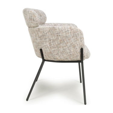 Romy Fabric Accent Chair - Light Toffee – side view