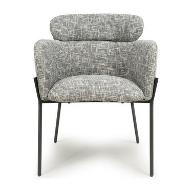 Romy Fabric Accent Chair - Moss Heather – front view