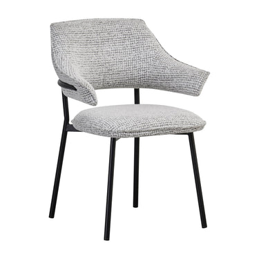 Rotazi Rotating Round White Extending Dining Table & 4 Genoa Smoke Grey Chairs Dining Set – the dining chair