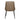 Sadina dining chair back view showing taupe diamond-quilted leather-effect panel and black metal legs