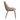 Sadina dining chair side profile showing curved quilted back, biscuit fabric seat and slim black legs