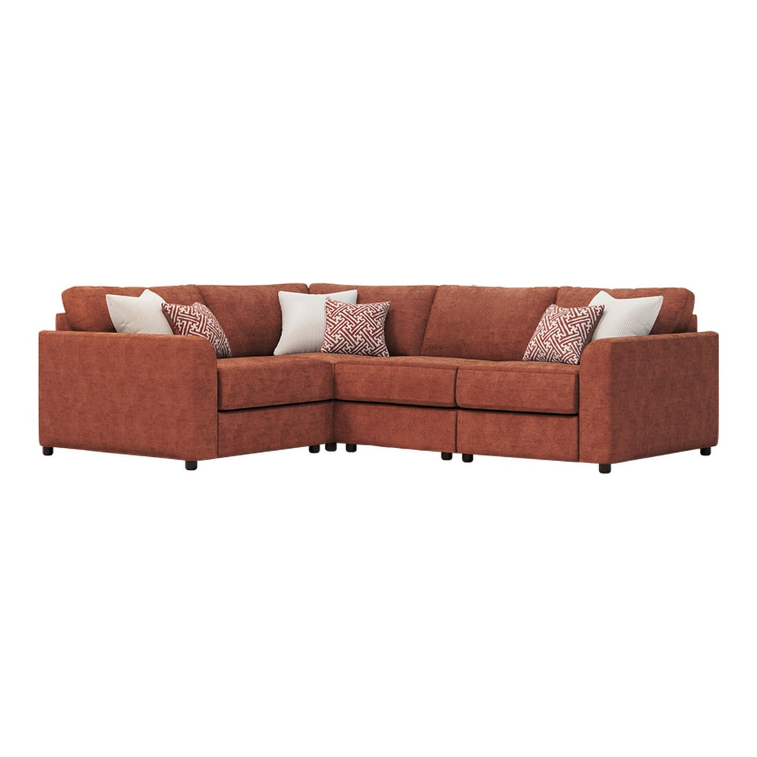 Selby 1 Corner 2 Fabric Sofa in Ravel Brick fabric