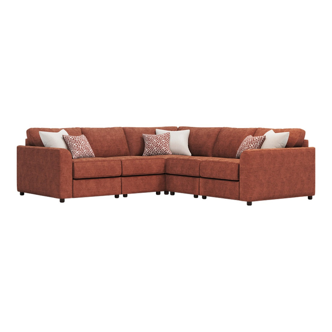 Selby 2 Corner 2 Fabric Sofa in Ravel Brick fabric