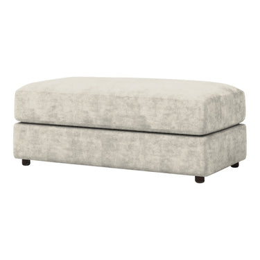 Selby Large Fabric Footstool in Ravel Cream fabric