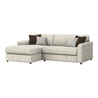 Selby Left Hand Chaise Fabric Sofa in Ravel Cream fabric