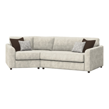 Selby Left Hand Cosy Corner Fabric Sofa in Ravel Cream fabric