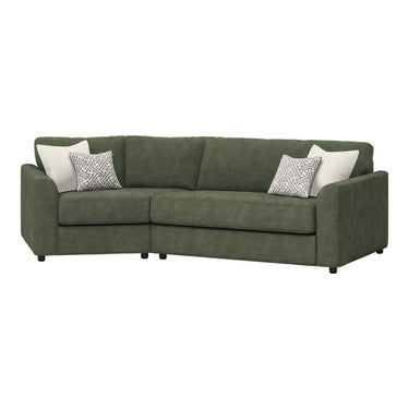 Selby Left Hand Cosy Corner Fabric Sofa in Ravel Forest fabric